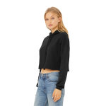 BELLA+CANVAS Women's Sponge Fleece Cropped Fleece Hoodie.