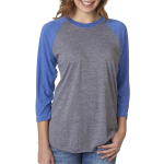 Next Level Apparel Unisex Triblend Three-Quarter Sleeve Raglan